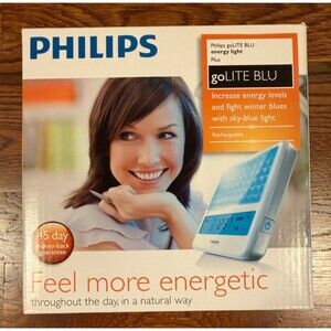 Philips HF3332 goLITE BLU Energy Mood Relief SAD Therapy Light  with Case